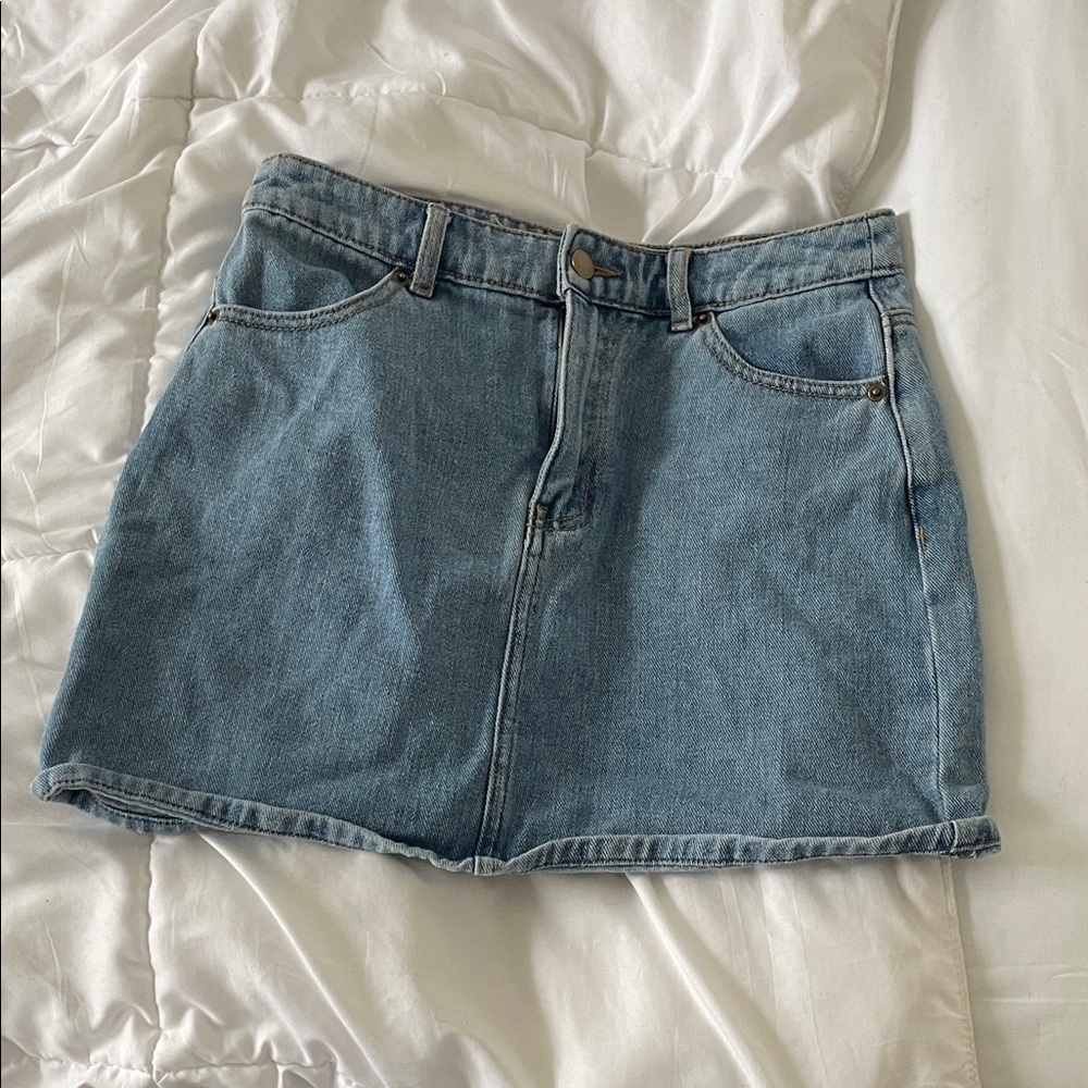 Forever 21 Light Blue Denim Mini Skirt